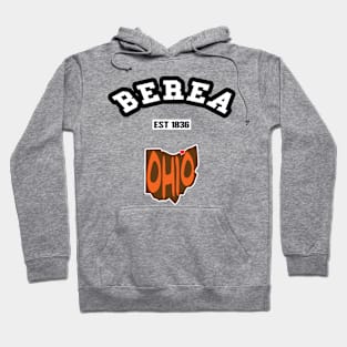 🐶 Berea Ohio Strong, Brown and Orange Map, Est 1836, City Pride Hoodie